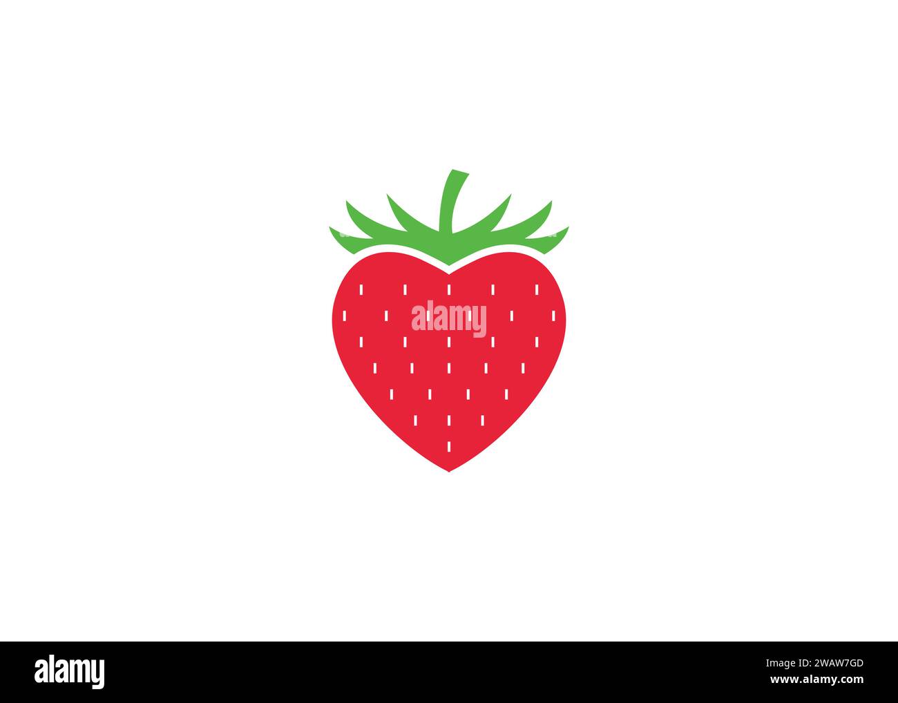 Strawberry amor vector logo diseño Ilustración del Vector