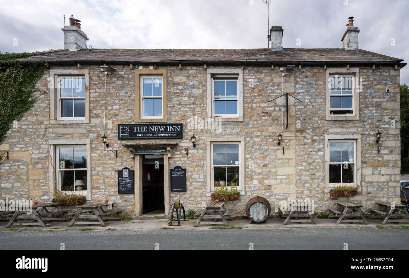 El New Inn en Appletreewick, cerca de la Abadía de Bolton en Wharfedale Foto de stock