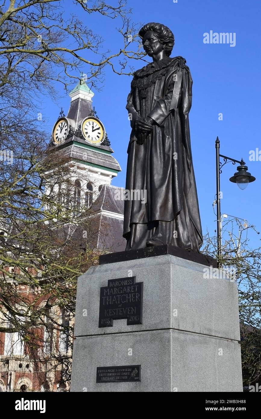 Estatua de Margaret Thatcher Grantham Lincs. 2024 Foto de stock