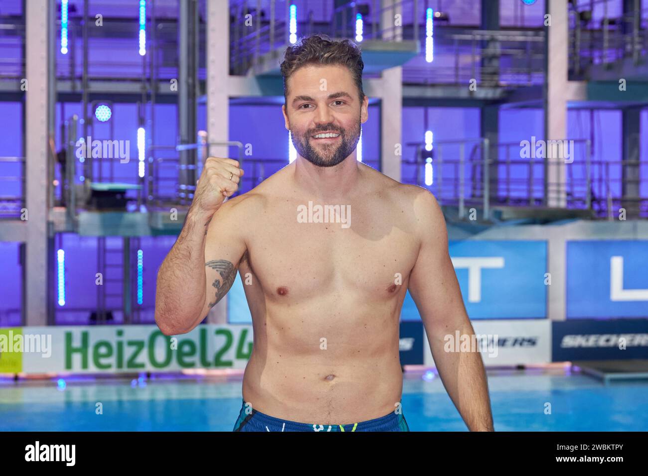 Ben Heinrich Teilnehmer des RTL Turmspringen 2024 en Berliner Velodrom am 11.01.2024. RTL