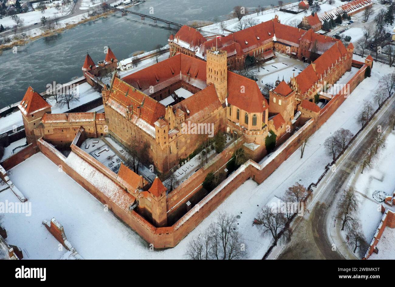 09.01.2024/ Polen Marienburg polnisch Zamek w Malborku ist eine im 13. Jahrhundert erbaute