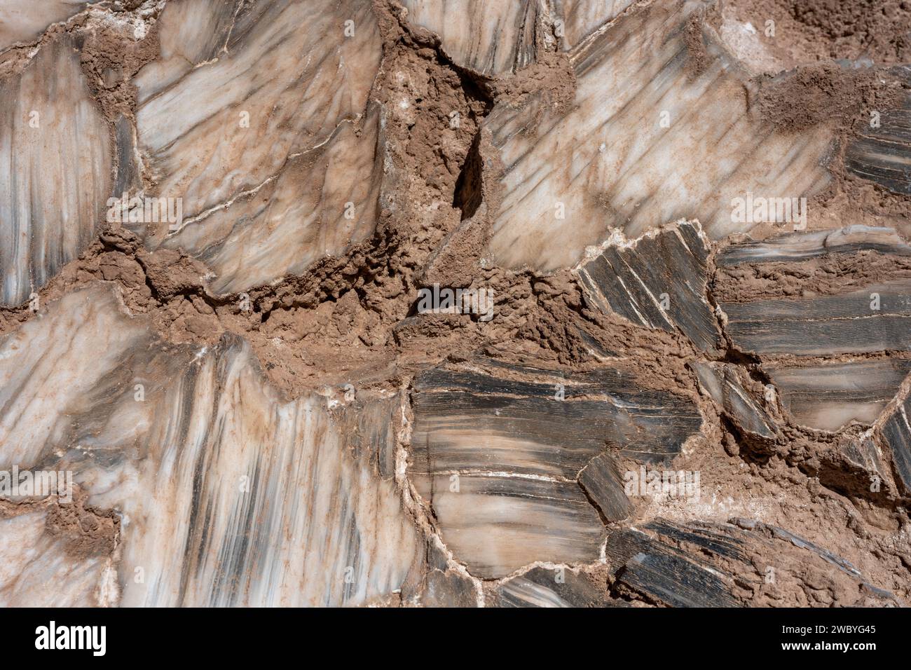 Textura sucia de la montaña de cristal en el valle de la catedral en Utah Foto de stock