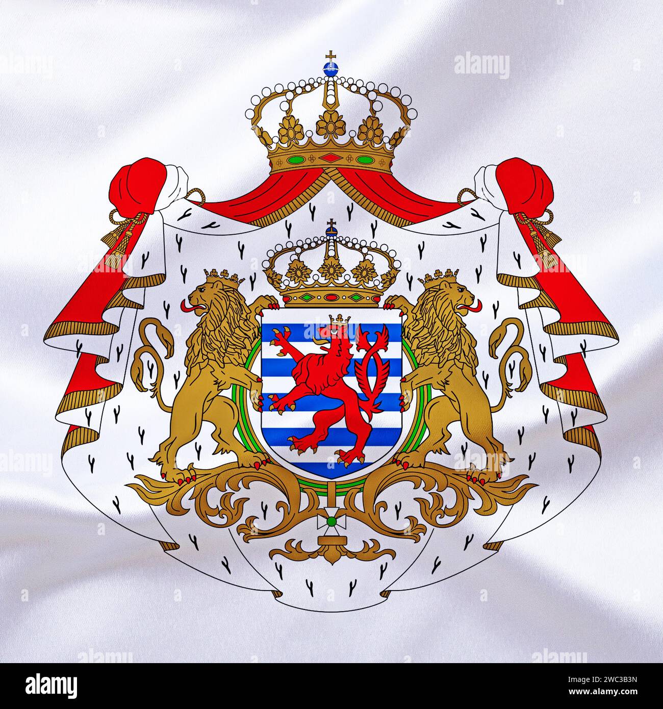 El escudo de armas de Luxemburgo, Studio Foto de stock