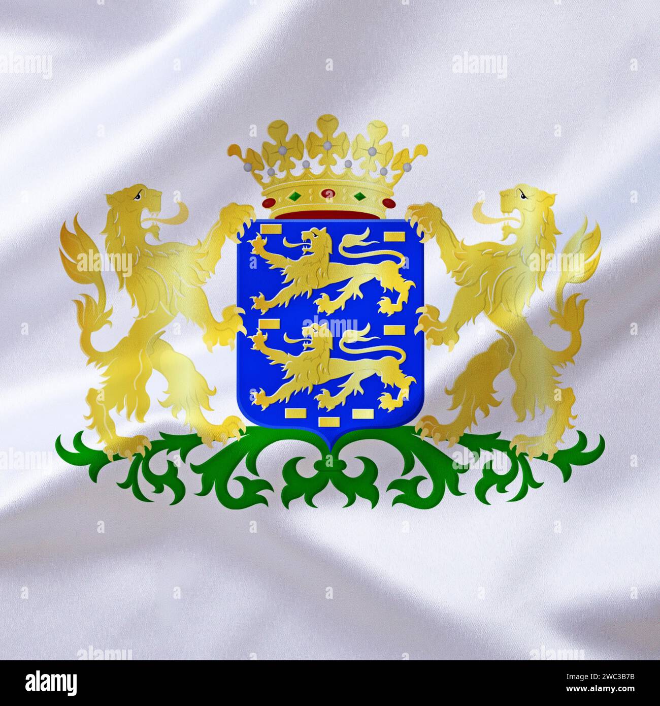 El escudo de armas de la provincia de Frisia, Estudio Foto de stock