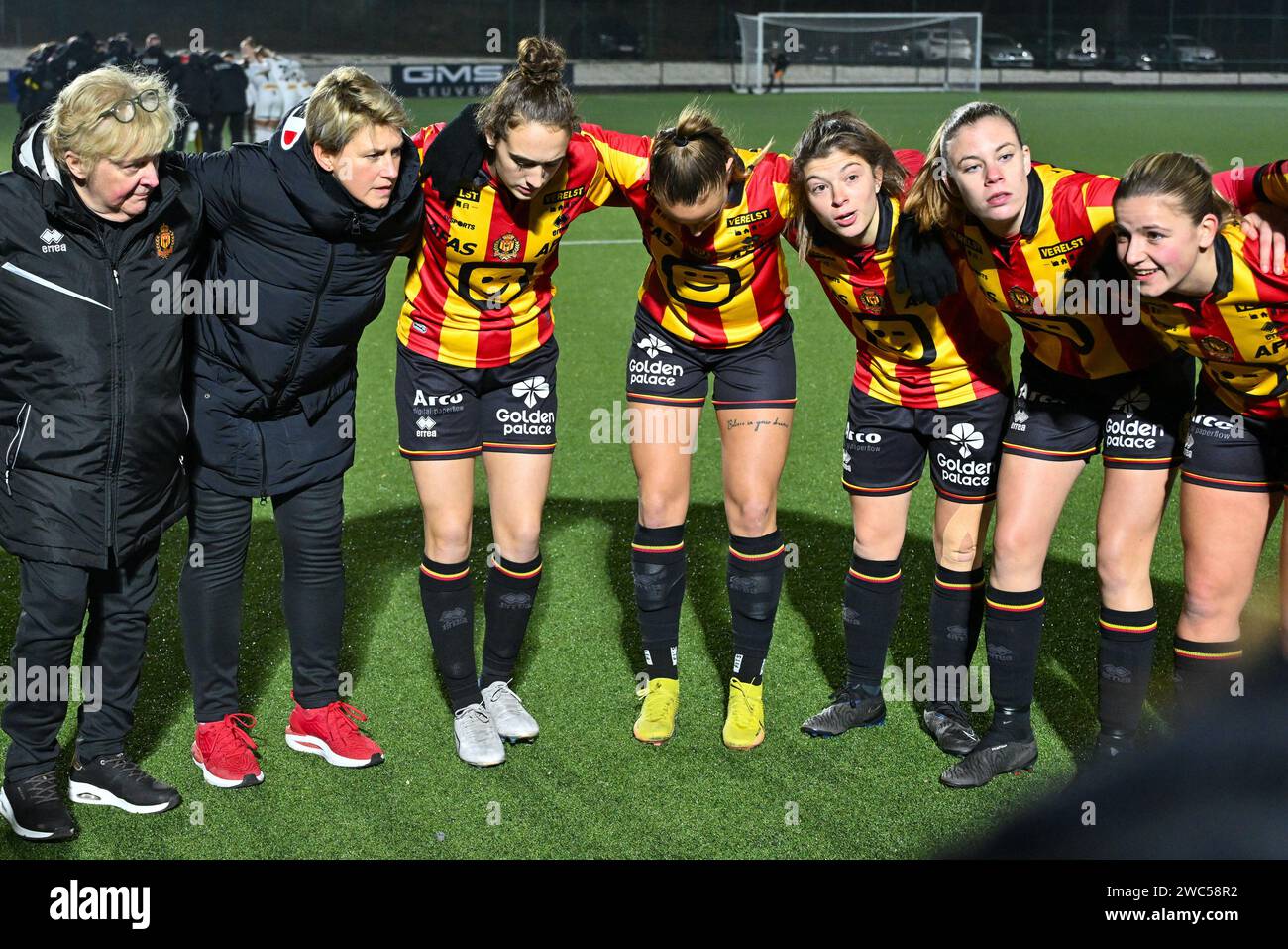 Oud Heverlee, Bélgica. 13 de enero de 2024. Las jugadoras de Mechelen