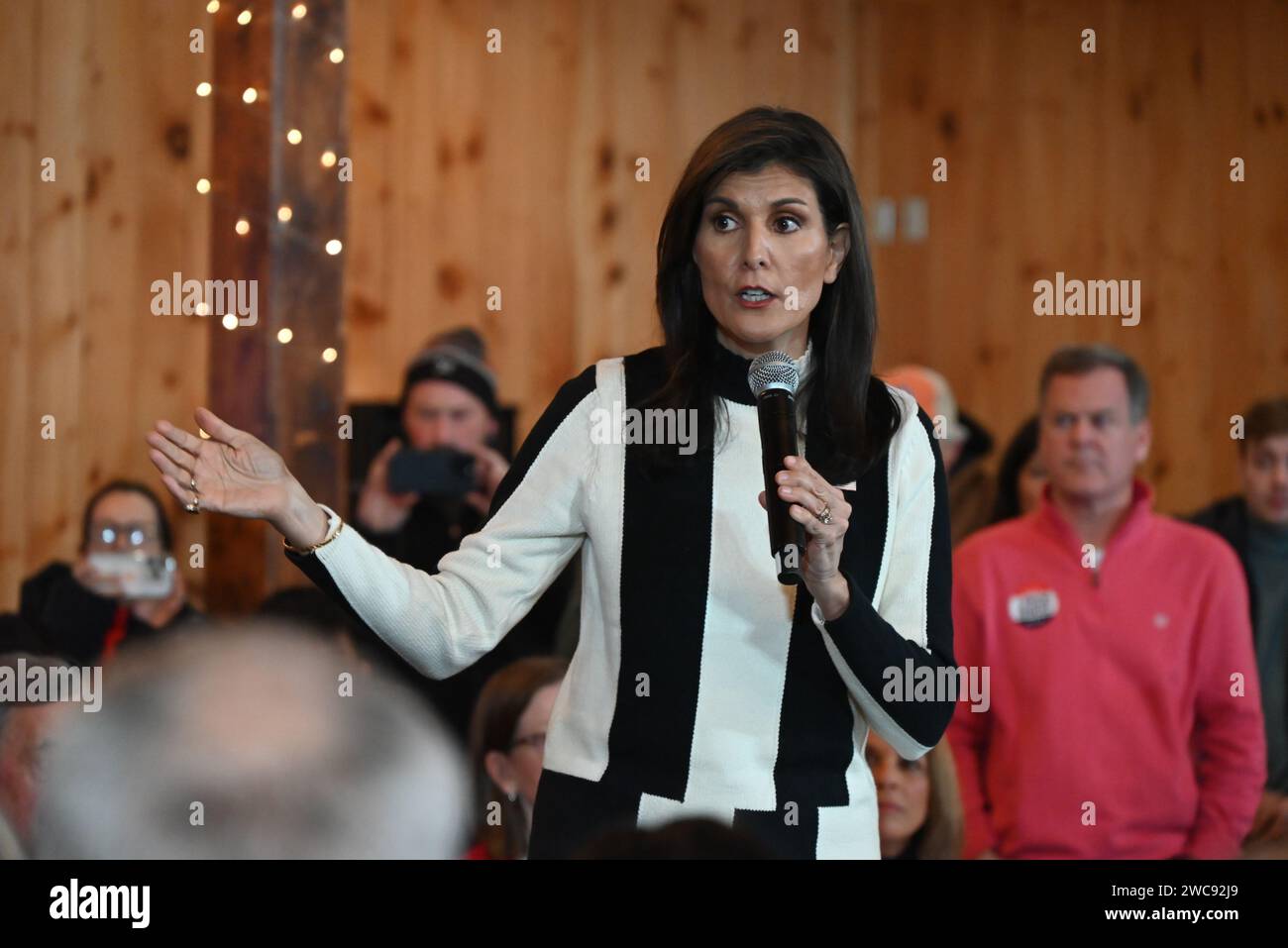Adel, Iowa, Estados Unidos. 14 de enero de 2024. (NUEVO) Nikki Haley