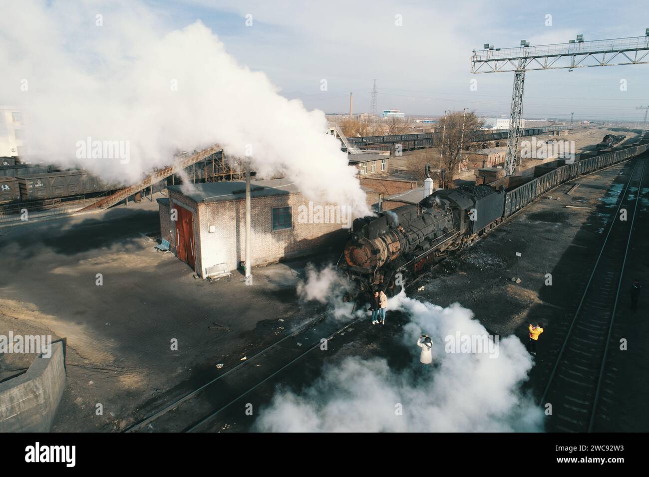 HAMI, CHINA 14 DE ENERO de 2024 La última de vapor en la