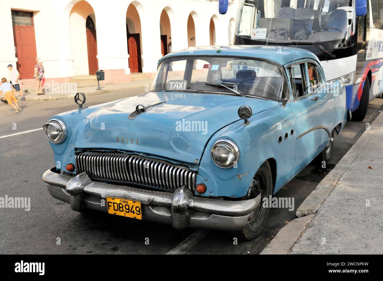 Coche vintage de la década de 1950, Trinidad, Sancti Spiritus Province, Cuba, Grandes Antillas, Centroamérica Foto de stock