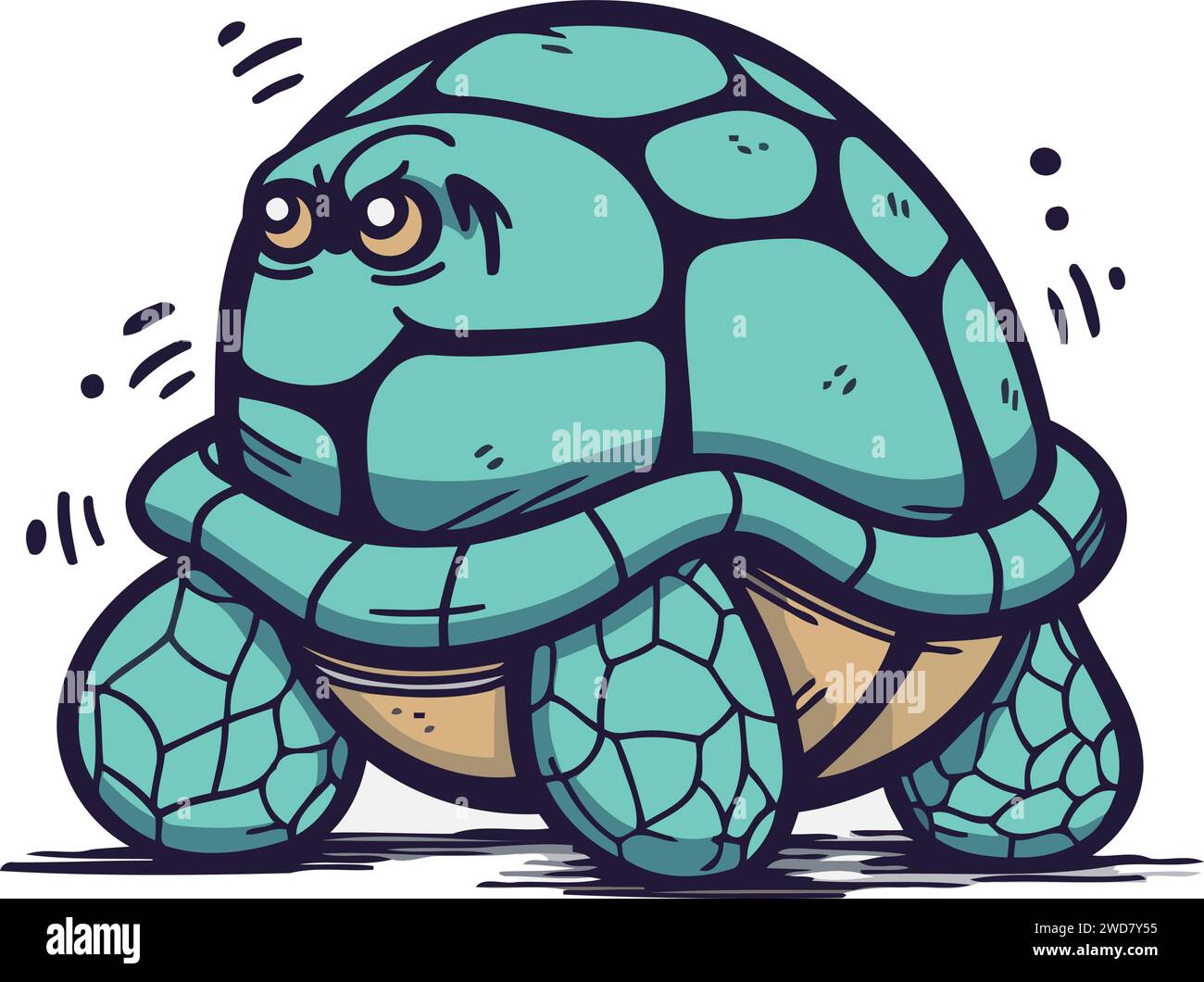 Tortuga De Dibujos Animados Ilustración Vectorial De Una Tortuga De Dibujos Animados Sobre Un 5798