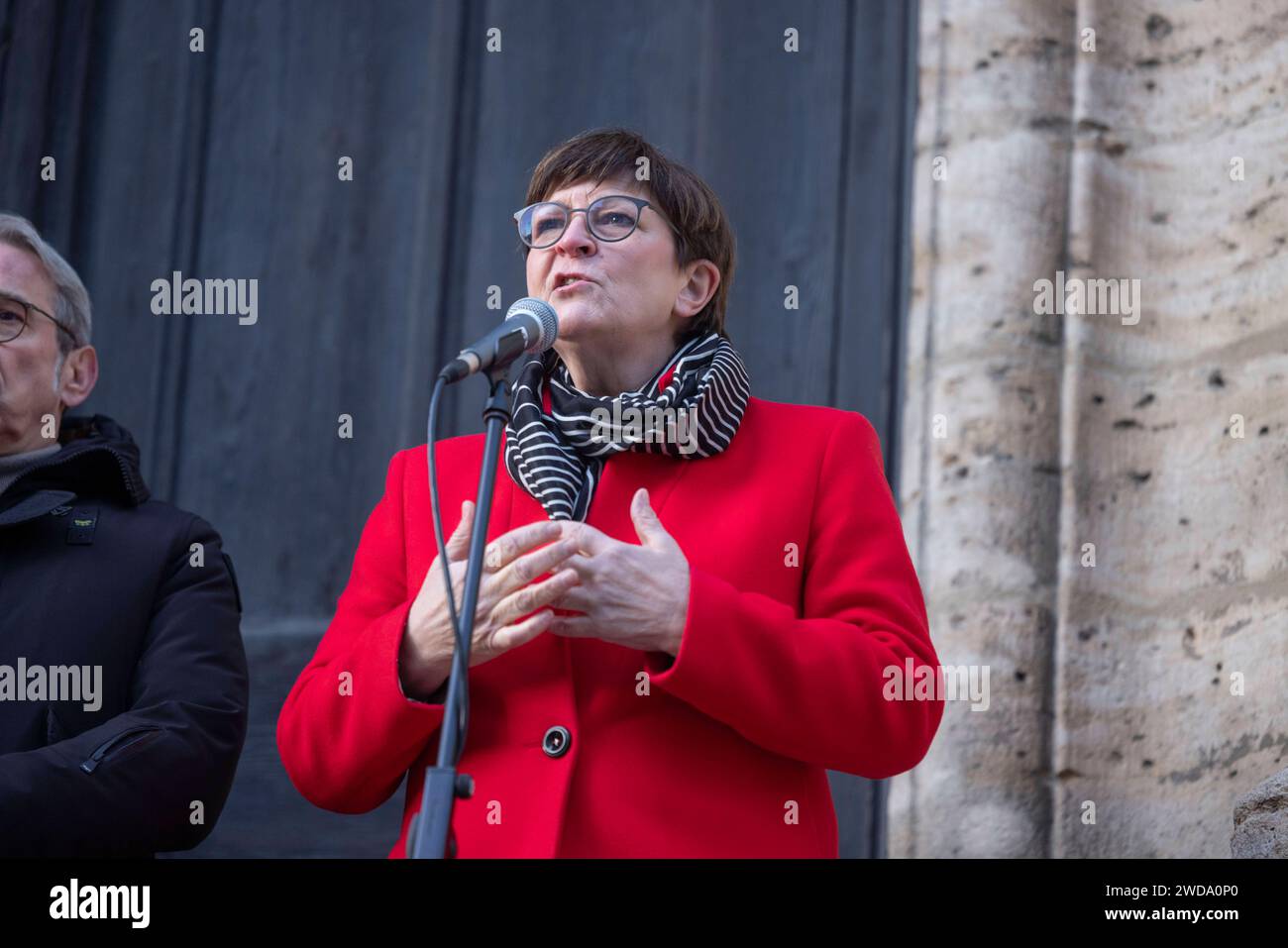 Demokratie Demostración Jena 19012024 SPDBundesvorsitzende Saskia