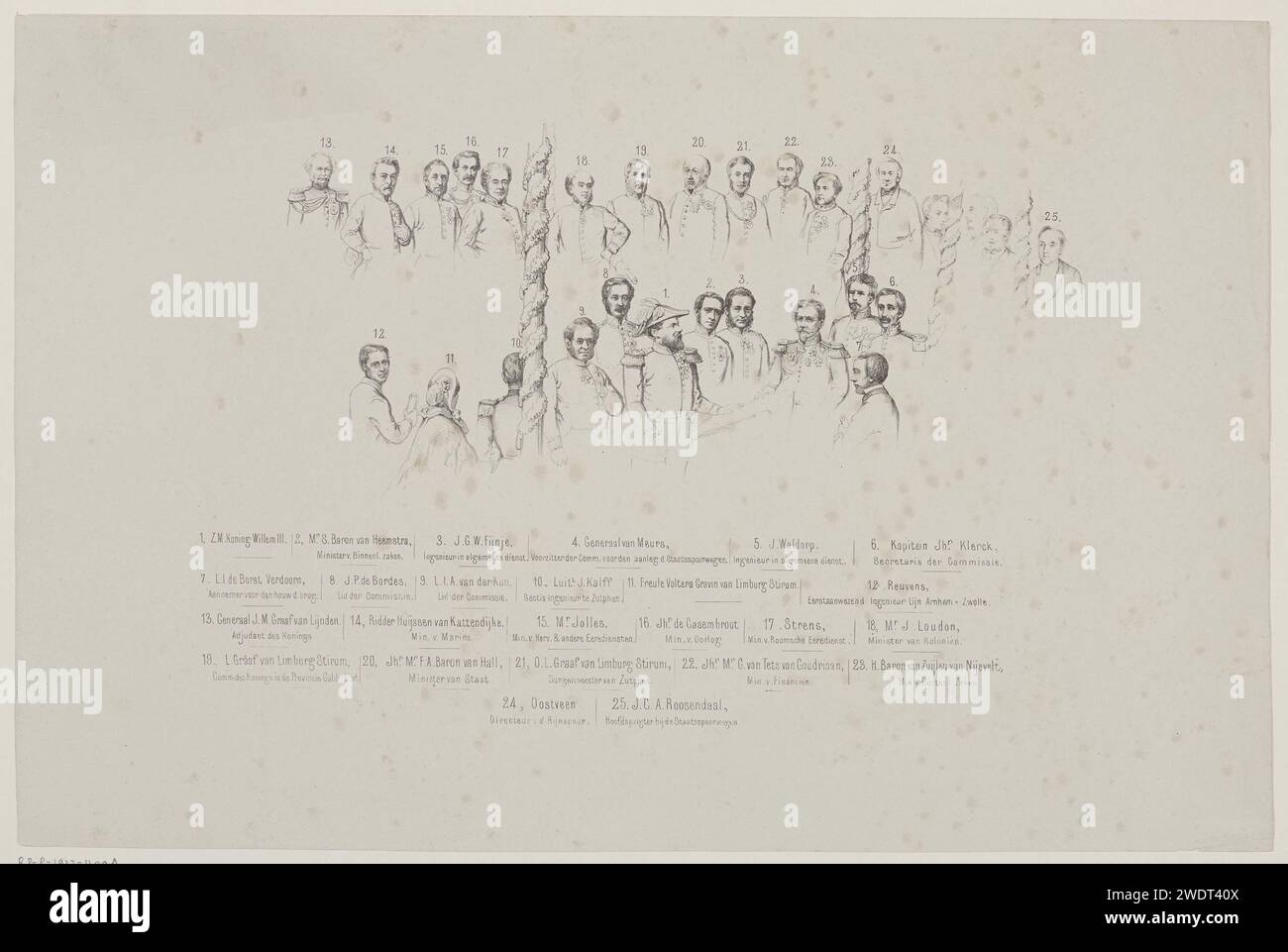 Clave de la impresión de la colocación de la primera piedra por el rey