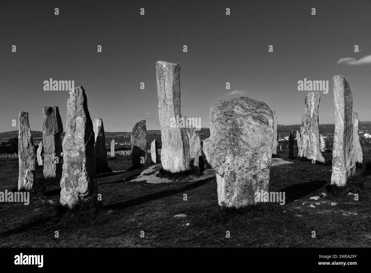 Las piedras de pie de Callanish, Isla de Lewis, Escocia Foto de stock