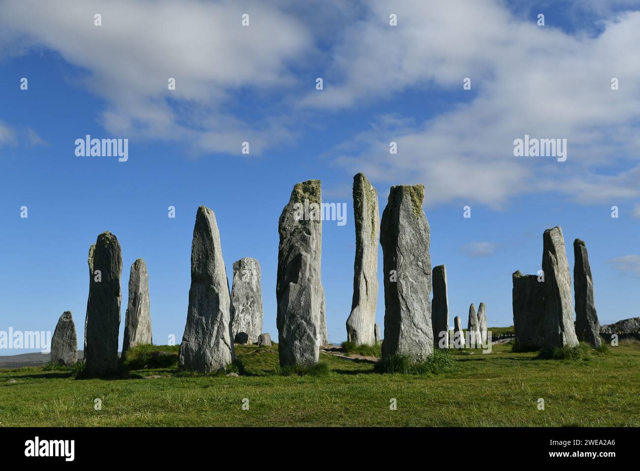 Las piedras de pie de Callanish, Isla de Lewis, Escocia Foto de stock