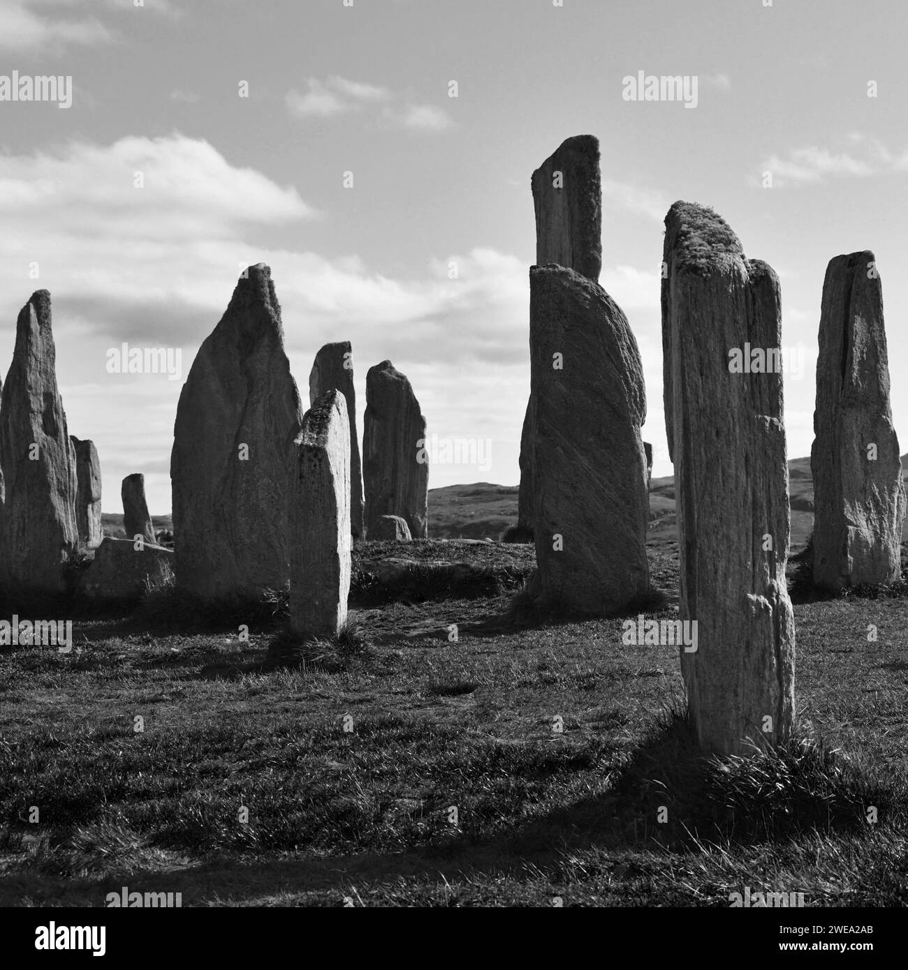 Las piedras de pie de Callanish, Isla de Lewis, Escocia Foto de stock