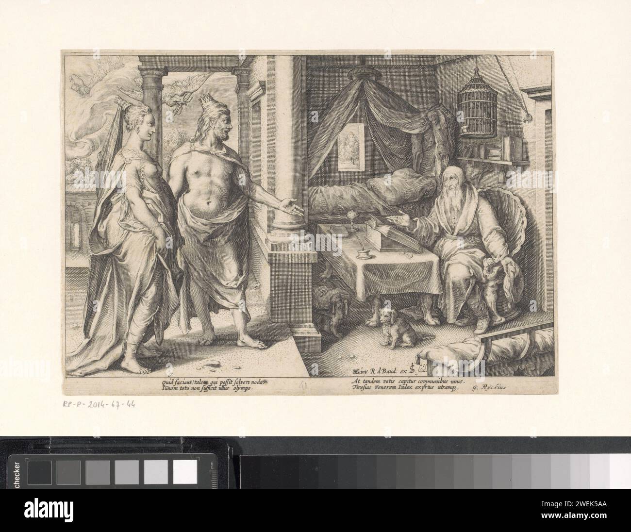 Júpiter y Juno consultan a Tiresias, 1615 imprimir Juno y Júpiter no