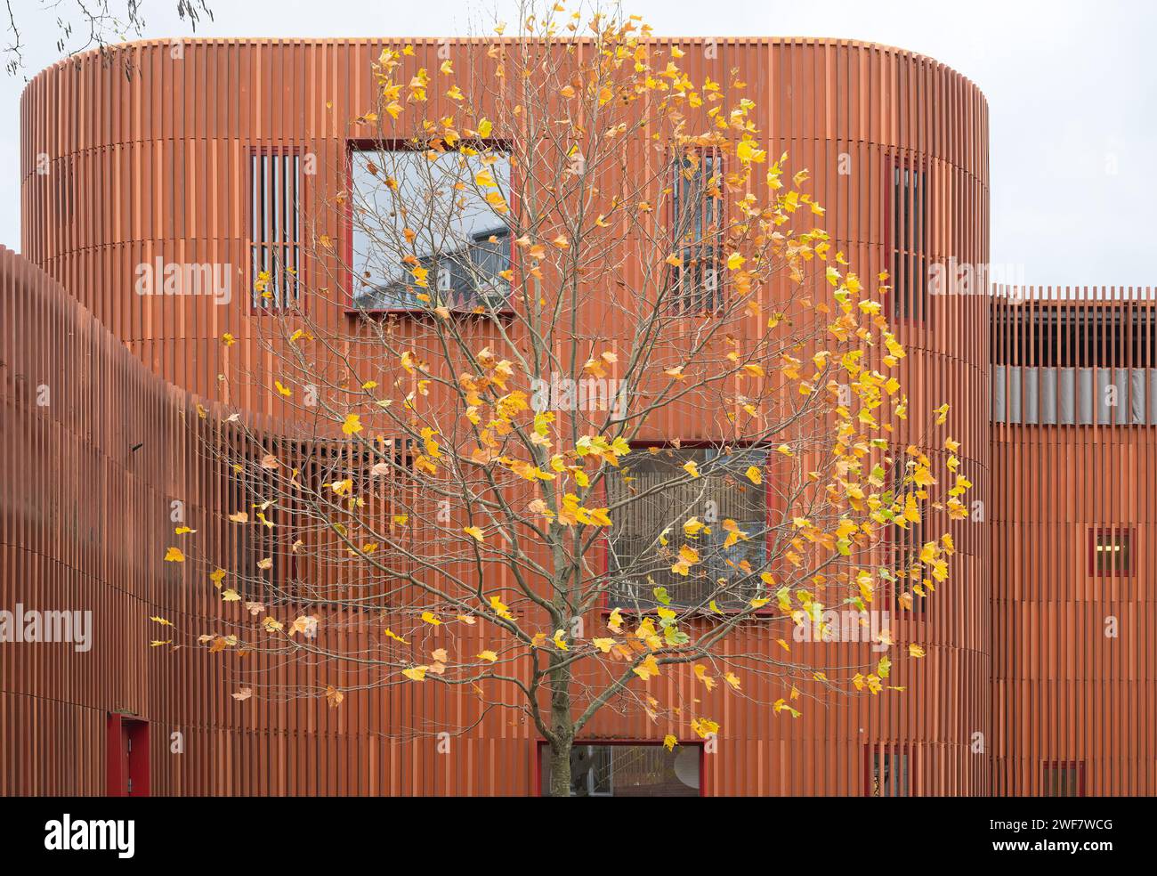 Copenhague, Dinamarca - Jardín de infantes Forfatterhuset por COBE Foto de stock