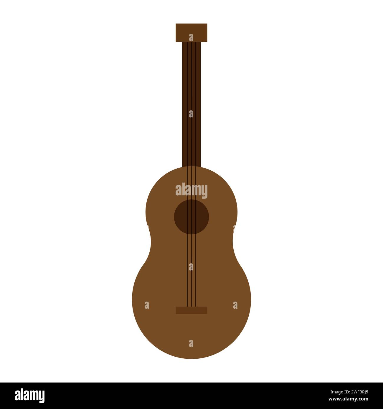 Guitarra De Dibujos Animados. Icono De Instrumento De Cadena De