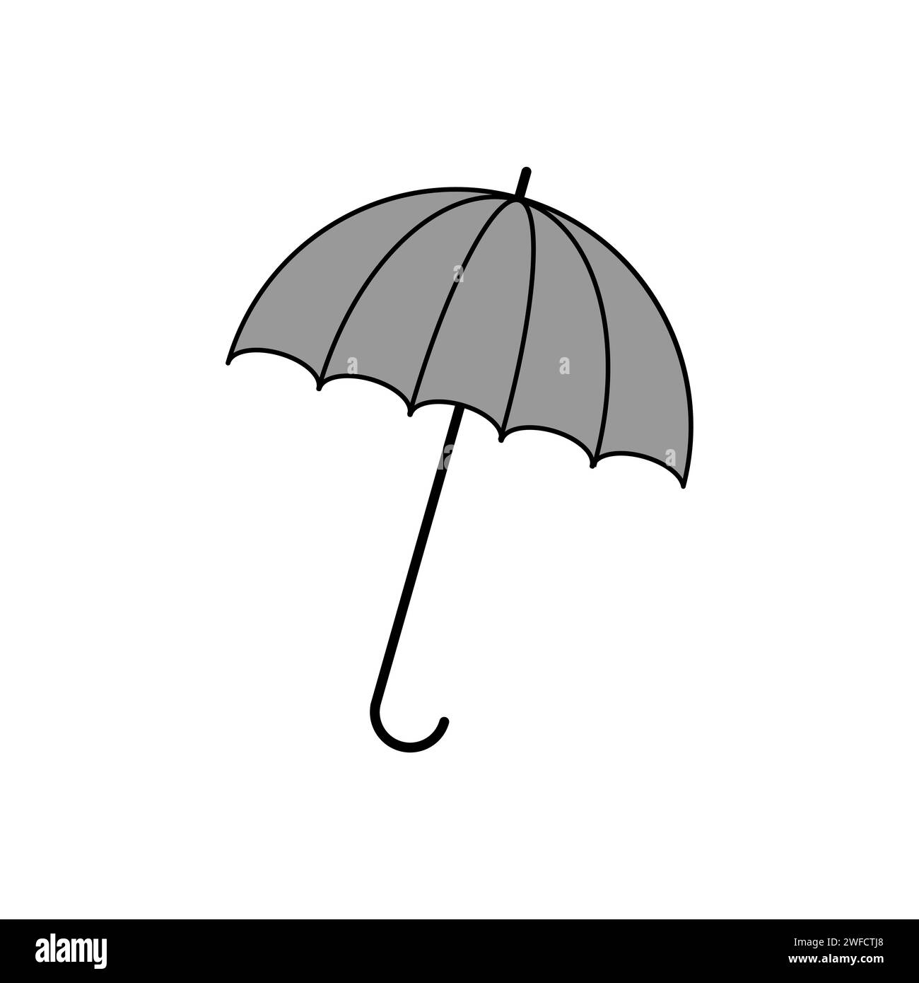 Icono de paraguas. El tiempo de otoño. Trazo de línea editable. Pixel perfecto. Ilustración vectorial. Imagen de archivo. EPS 10. Ilustración del Vector