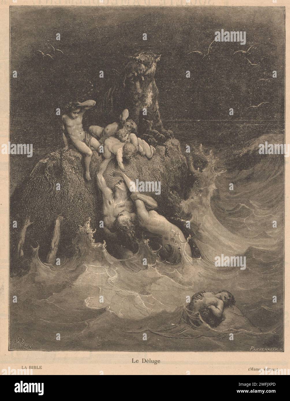 Flood, Adolphe François Pannemaker, después de Gustave Doré, 1874 en