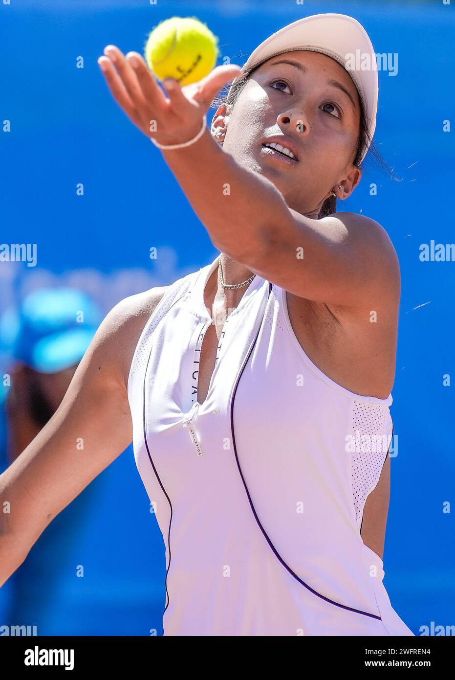 Priscilla Hon de Australia en acción durante la final del torneo #1 ITF W60 Canberra Claycourt International 2023 Foto de stock