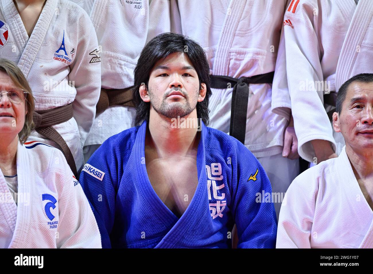 París, Francia. 01 de febrero de 2024. La leyenda japonesa del Judo y doble campeón olímpico Shohei Ono de gira en Francia en el Institut du Judo el 2 de febrero de 2024 en París, Francia. Crédito: Victor Joly/Alamy Live News Foto de stock