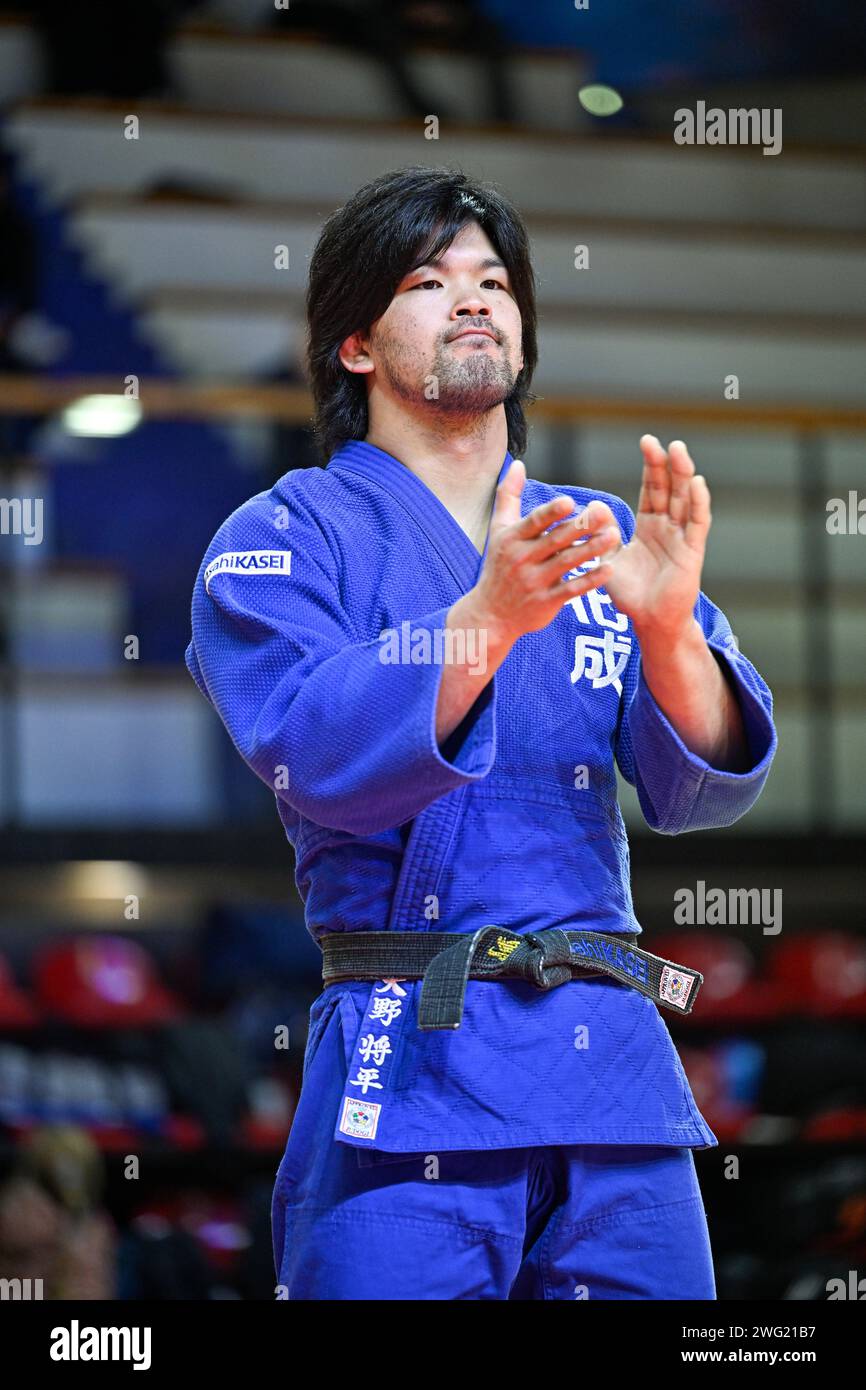 París, Francia. 01 de febrero de 2024. La leyenda japonesa del Judo y doble campeón olímpico Shohei Ono de gira en Francia en el Institut du Judo el 2 de febrero de 2024 en París, Francia. Crédito: Victor Joly/Alamy Live News Foto de stock