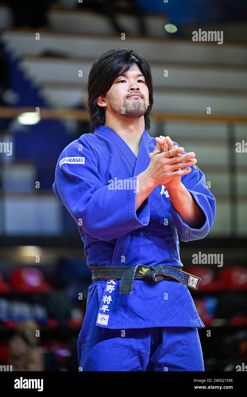 París, Francia. 01 de febrero de 2024. La leyenda japonesa del Judo y doble campeón olímpico Shohei Ono de gira en Francia en el Institut du Judo el 2 de febrero de 2024 en París, Francia. Crédito: Victor Joly/Alamy Live News Foto de stock