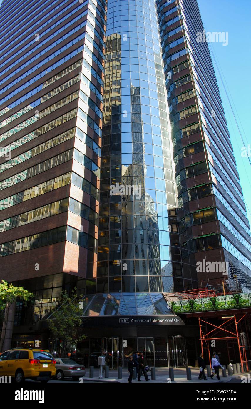 Edificio de oficinas del American Internation Group en Nueva York Foto de stock