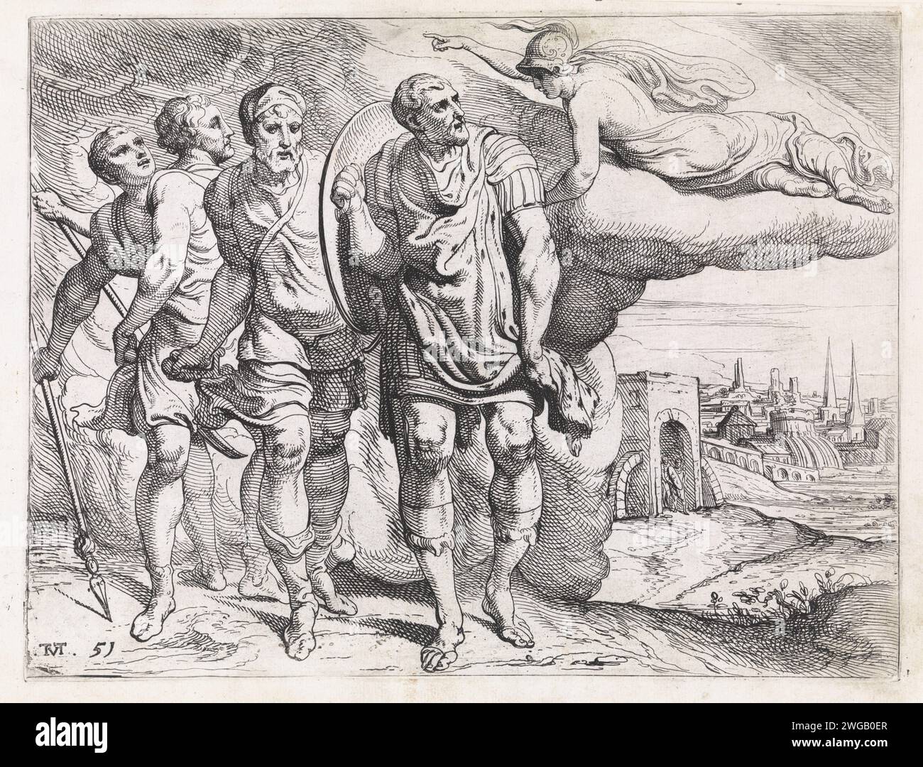Odiseo y Telemaco en camino a Laertes, Teopuerta van Thulden, después