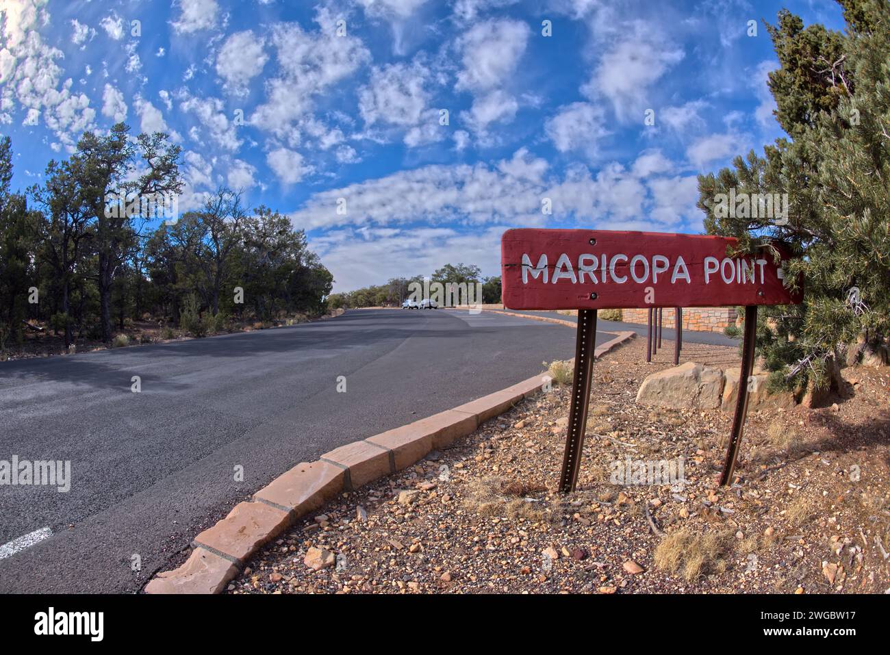 Sendero de entrada a Maricopa Point, Gran Cañón, Arizona, EE.UU Foto de stock