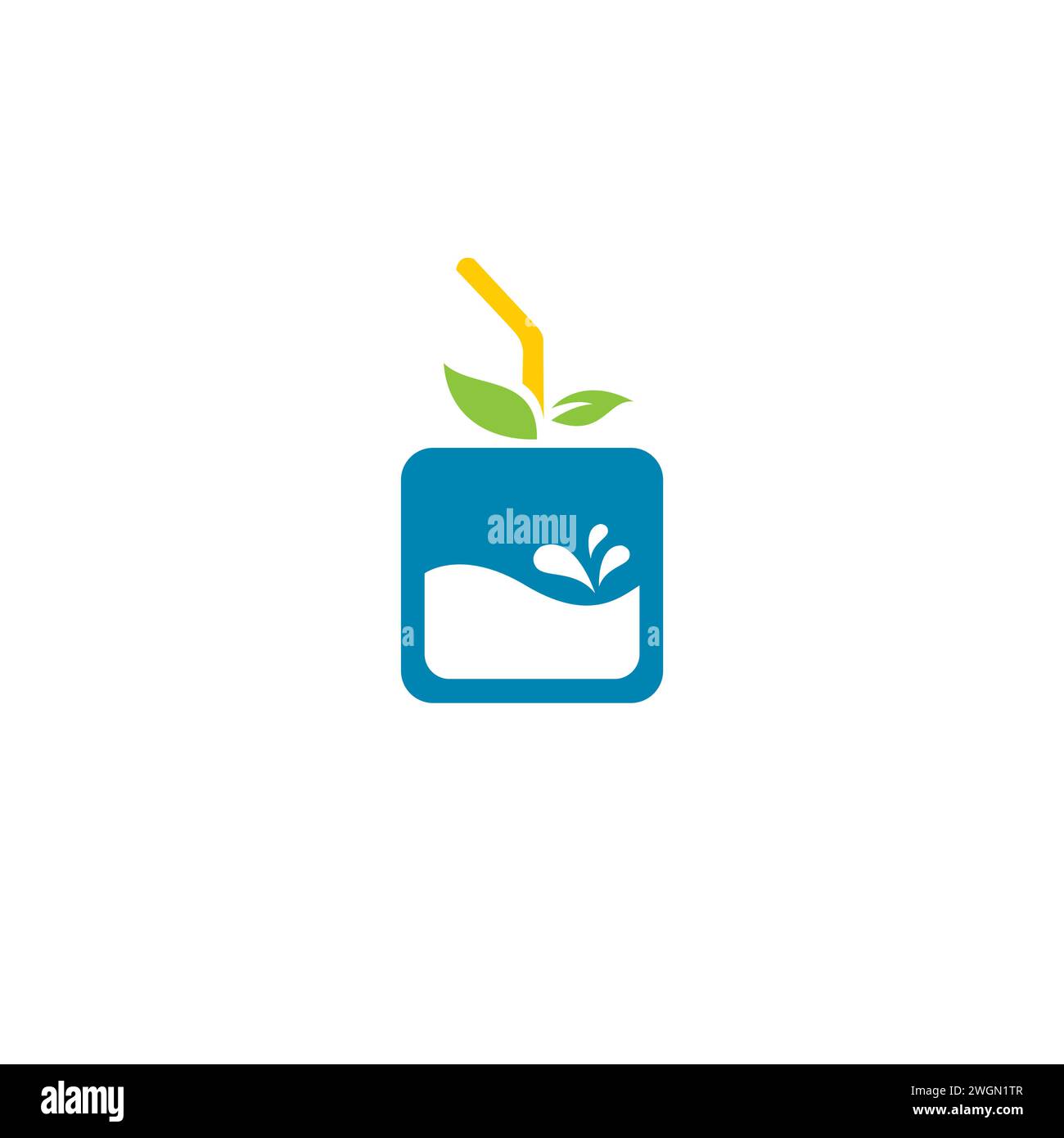 Logo de Jugo de Bebida Este logotipo es perfecto para vender bebidas frescas. ICE Juice Logo Ilustración del Vector