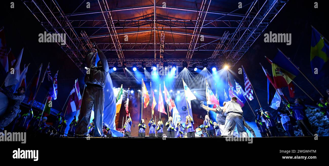 Ceremonia de inauguración del Campeonato Mundial de Biatlón 2024 en