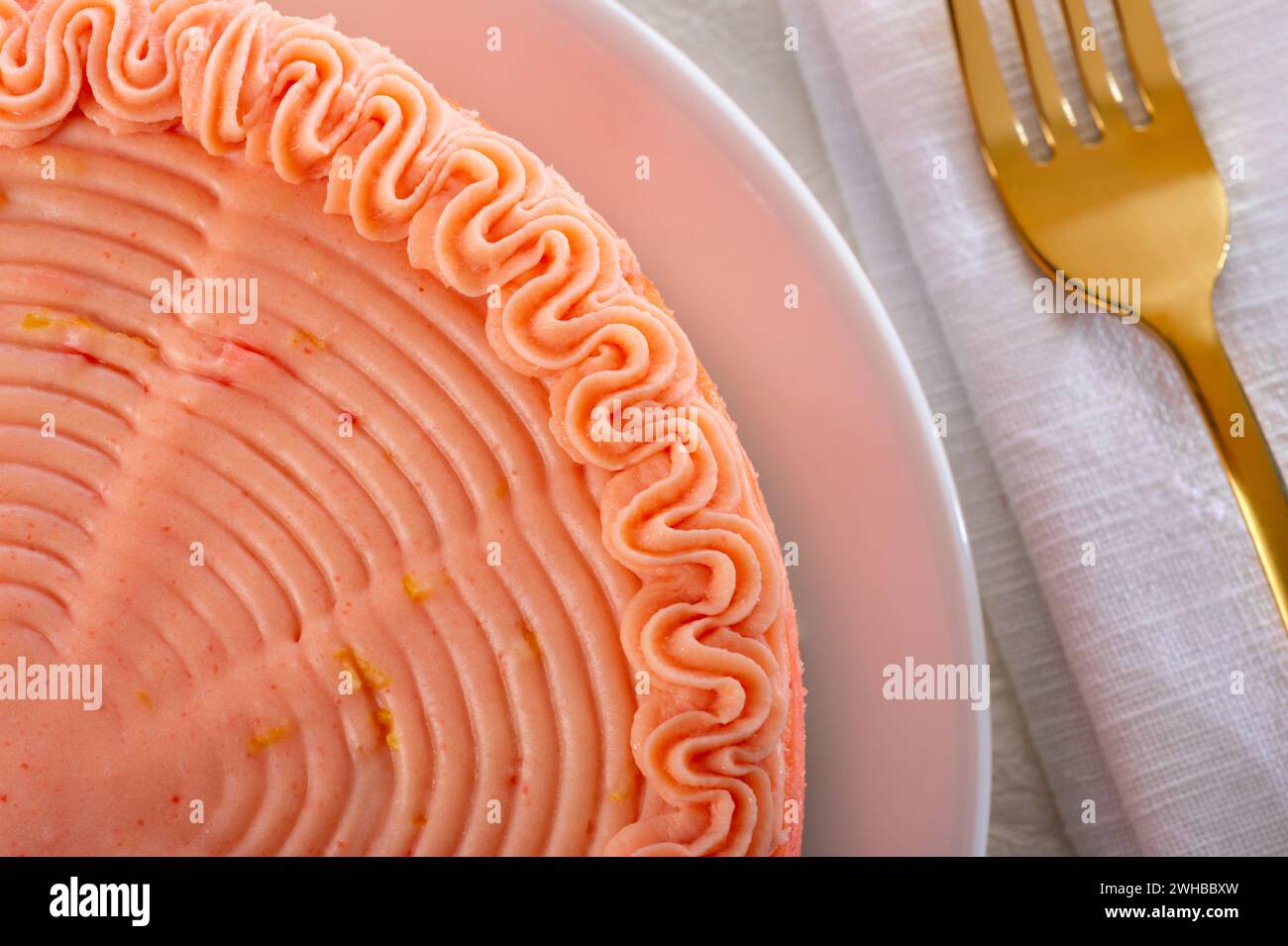 Tarta de queso con sabor a fresa Foto de stock