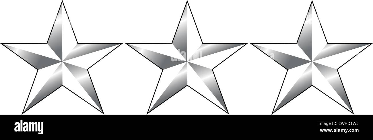 Hombrera oficial militar insignia del TENIENTE GENERAL DE los EE.UU. Ilustración del Vector