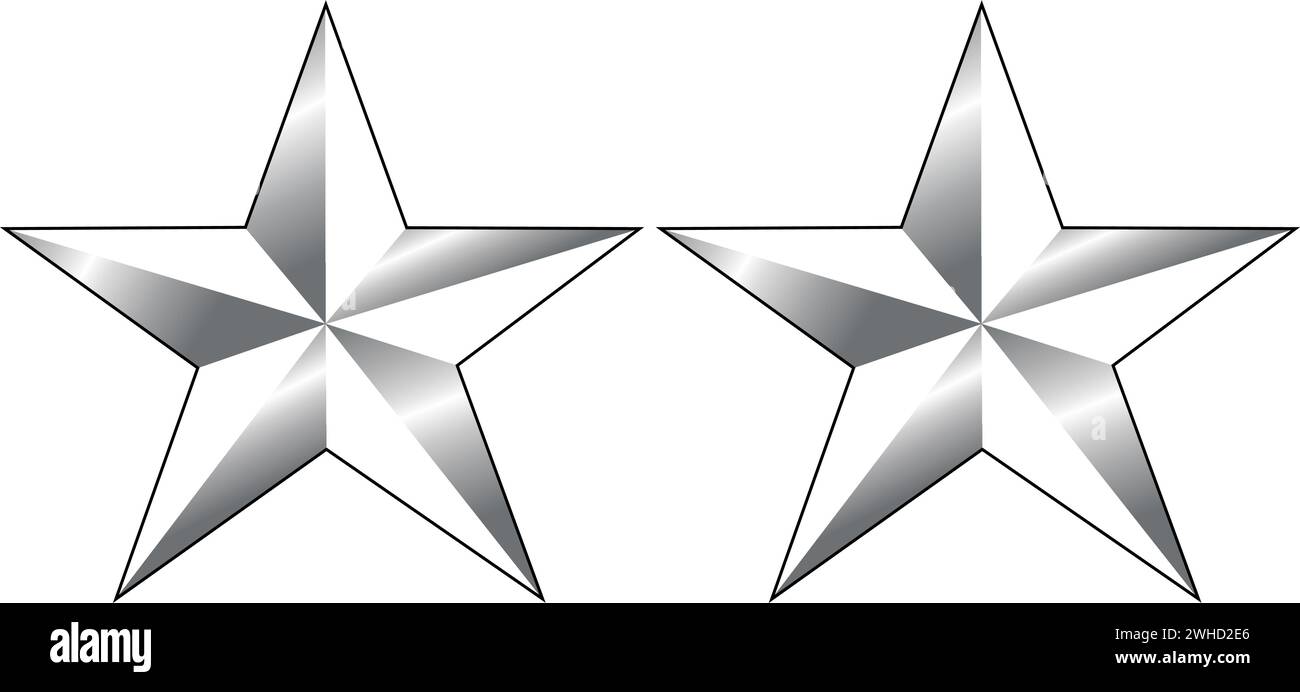 Hombrera oficial militar insignia del MAYOR GENERAL DE los EE.UU. Ilustración del Vector