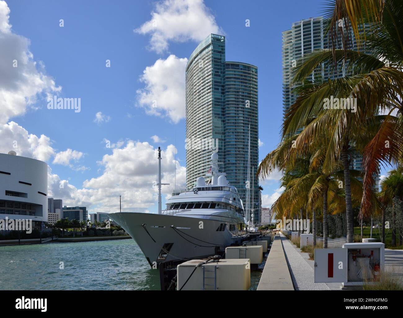 Marina en el centro de Miami, Florida Foto de stock