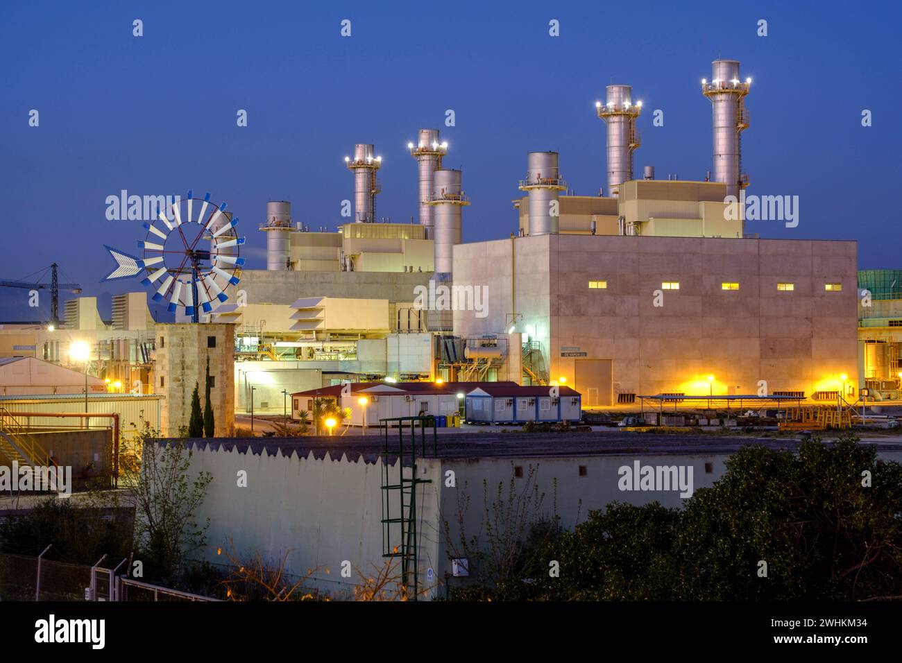 Central TÃ©rmica de Cas Tresorer Foto de stock