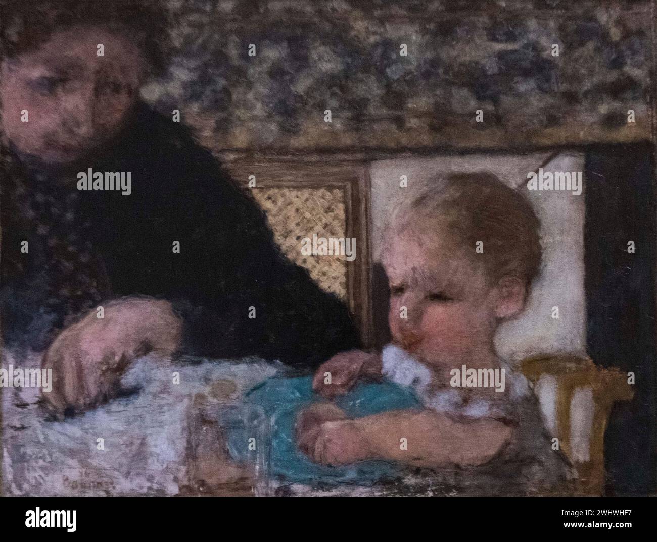 Pierre Bonnard: 'Abuela con un niño' (1894) Foto de stock
