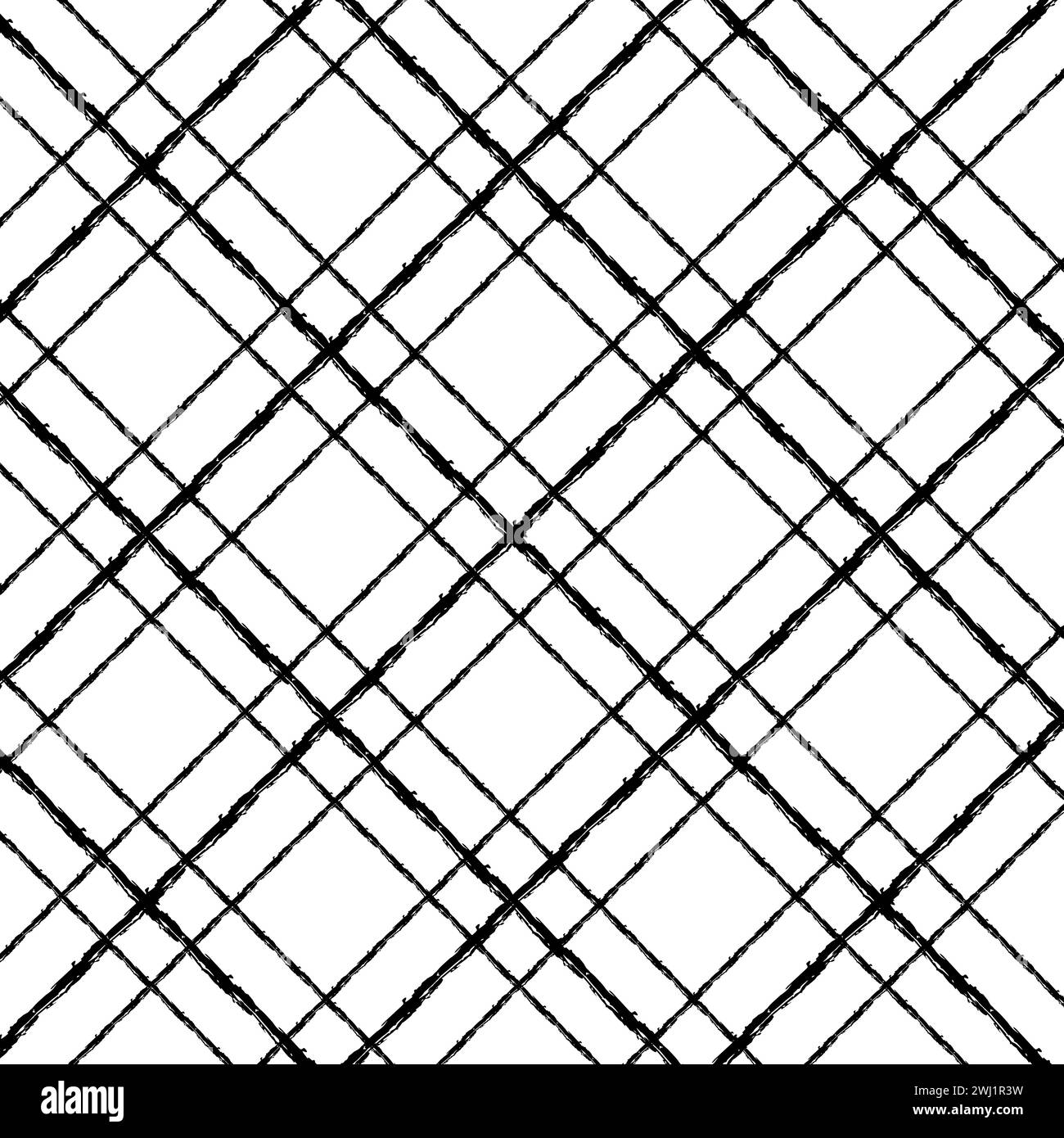 Vector mano dibujado grunge patrón a cuadros. Doodle Plaid geométrica textura simple. Líneas de cruce. Patrón delicado lindo abstracto ideal para la tela, Ilustración del Vector