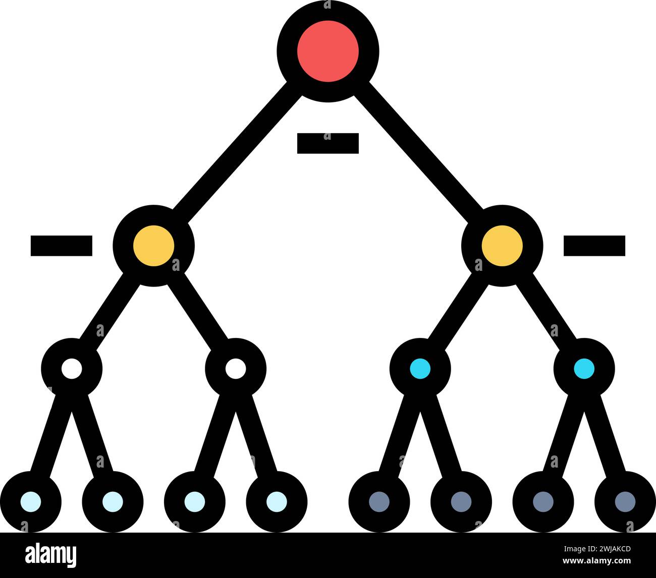 árbol de decisión algoritmo color icono ilustración vectorial Imagen ...