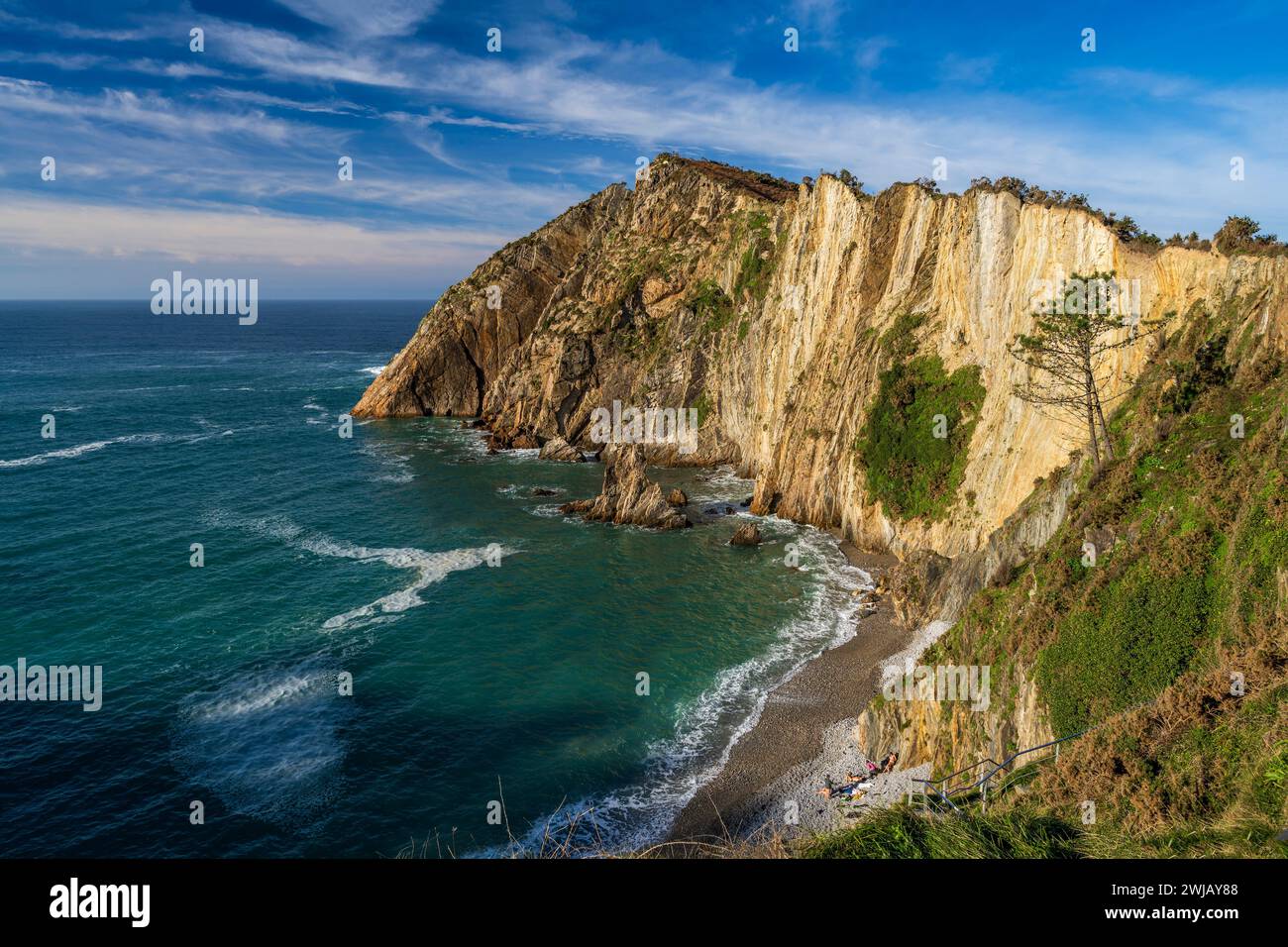 Playa del Silencio, Cudillero, Asturias, España Foto de stock