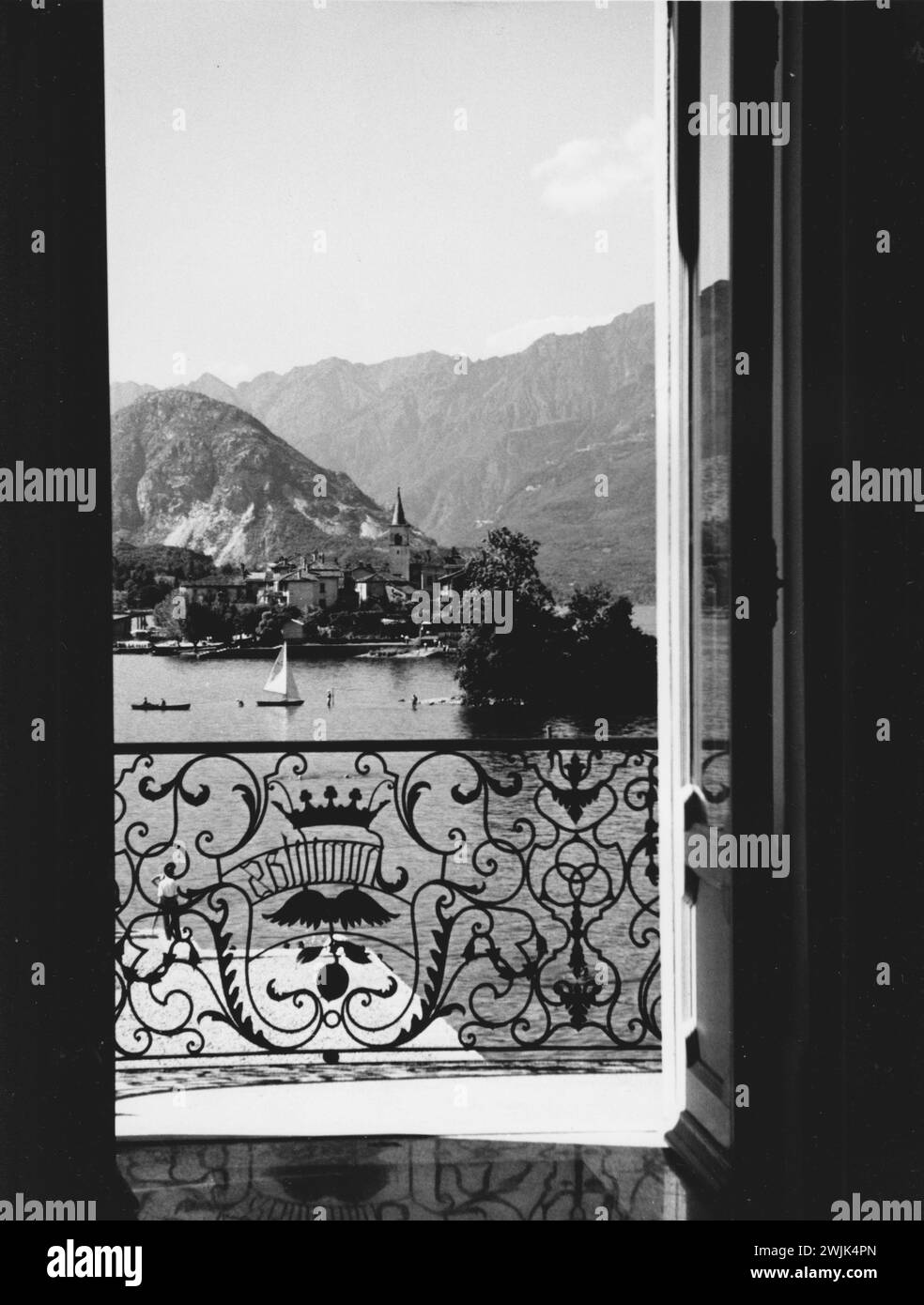 Isola Bella, Lago Mayor, Italia - 1954 Foto de stock