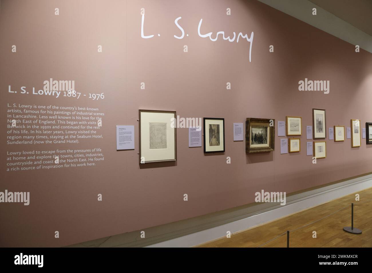 Cuando estaba en Sunderland, el artista L.S. Lowry visitaba a menudo el Museo & Galería de Arte, que ahora alberga una colección de sus pinturas, en Tyne&Wear, NE Inglaterra. Foto de stock