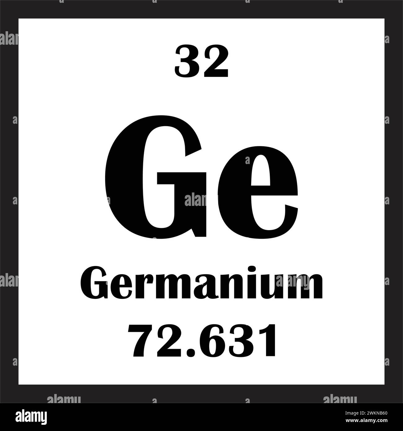 Germanio elemento químico icono ilustración vectorial diseño Ilustración del Vector