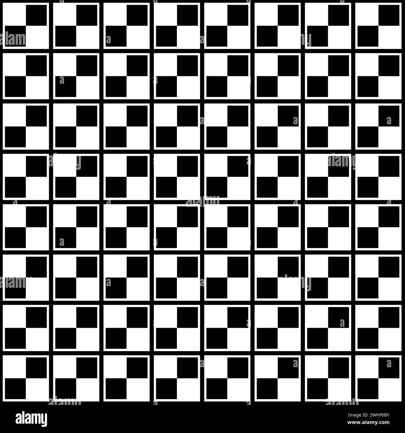 Negro y blanco patrón a cuadros de fondo Ilustración del Vector