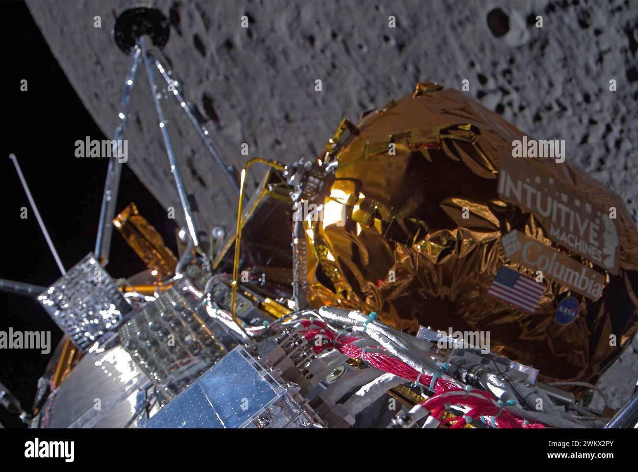 Luna, Luna, Espacio Exterior. 22 de febrero de 2024. La nave espacial