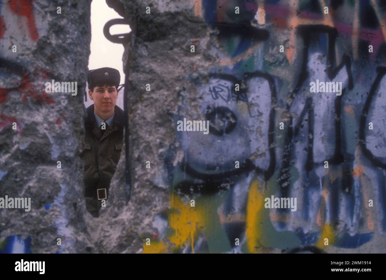 4065470 Caída del Muro de Berlín, Berlín Occidental, noviembre de 1989 (foto); © Marcello Mencarini. Todos los derechos reservados 2024. Foto de stock