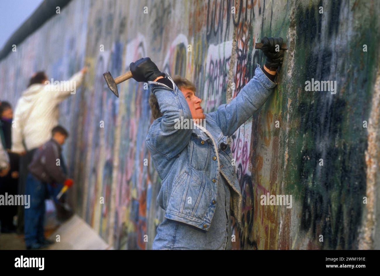 4065468 Caída del Muro de Berlín, Berlín Occidental, noviembre de 1989 (foto); © Marcello Mencarini. Todos los derechos reservados 2024. Foto de stock