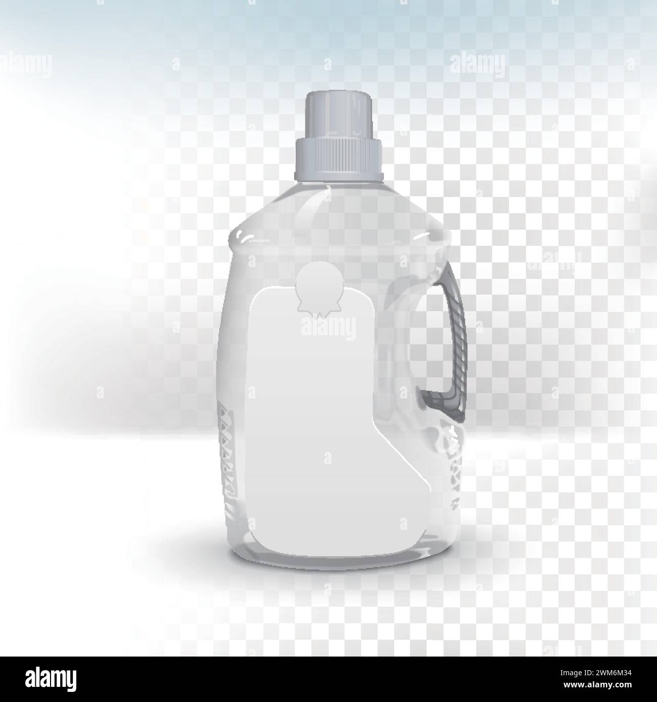 Aceite de cocina frasco de plástico aislado sobre fondo transparente Ilustración del Vector