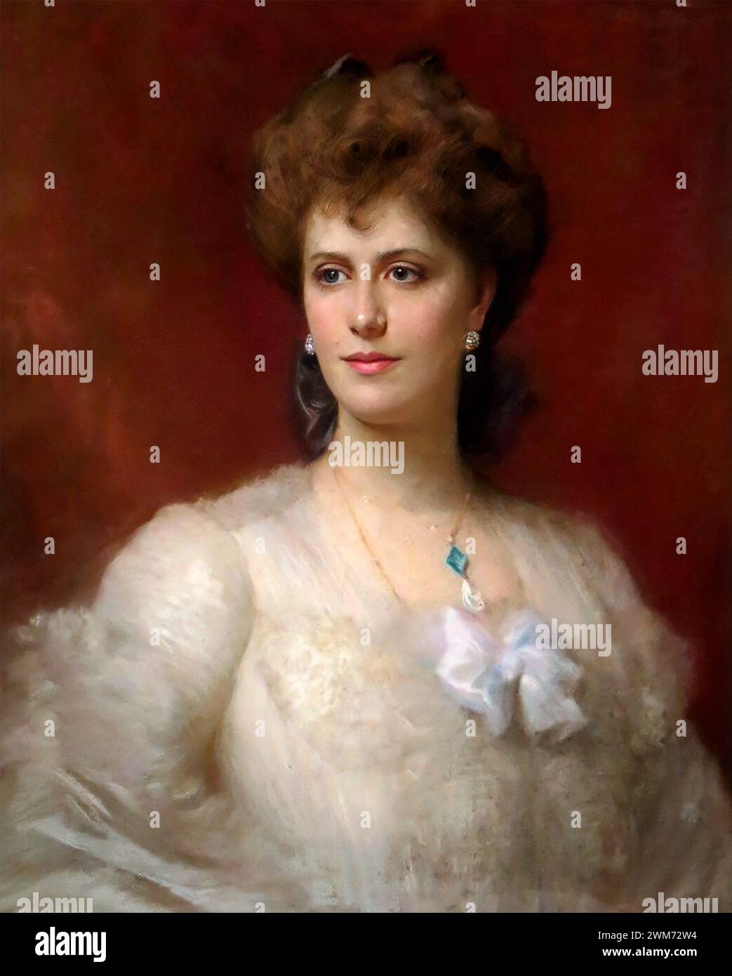 Alice Keppel. Retrato de la amante del rey Eduardo VII, Alice Frederica Keppel (nacida Edmonstone; 1868-1947), artista desconocido, c. 1890-1900 Foto de stock